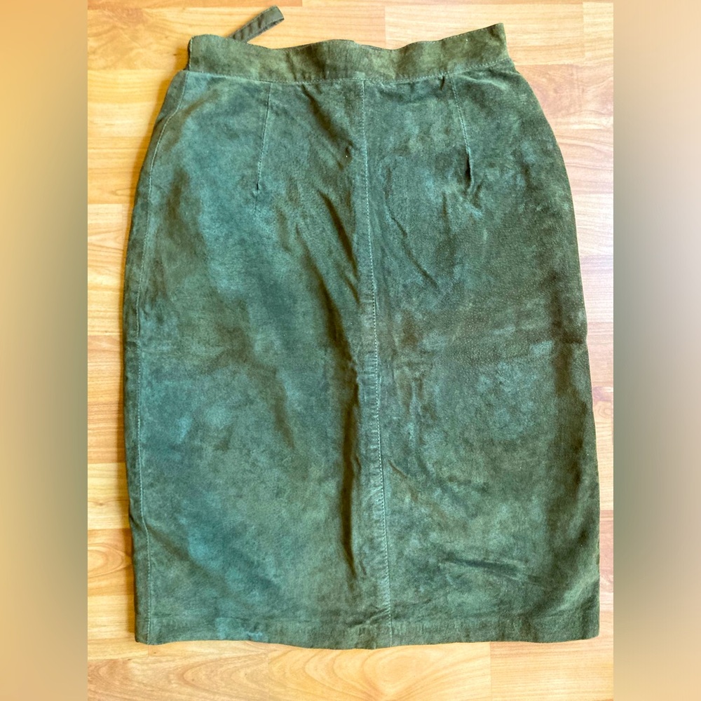Vintage Green Suede Skirt